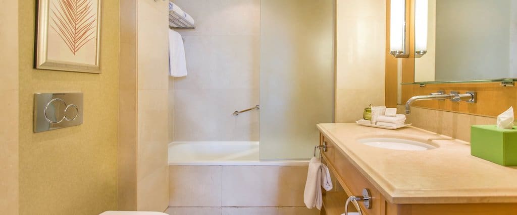 Kempinski Nile Hotel deluxe bathroom example