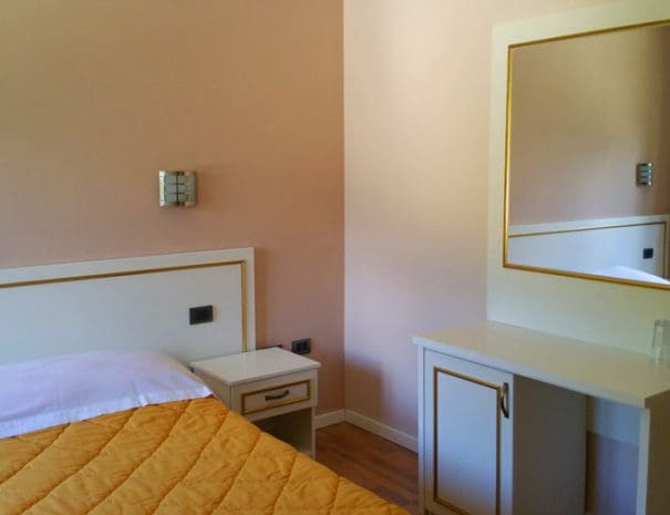 A standard room at Hotel Margjeka in Valbona, Albania.
