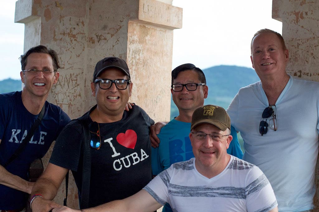 A group of gay travellers in Cuba.